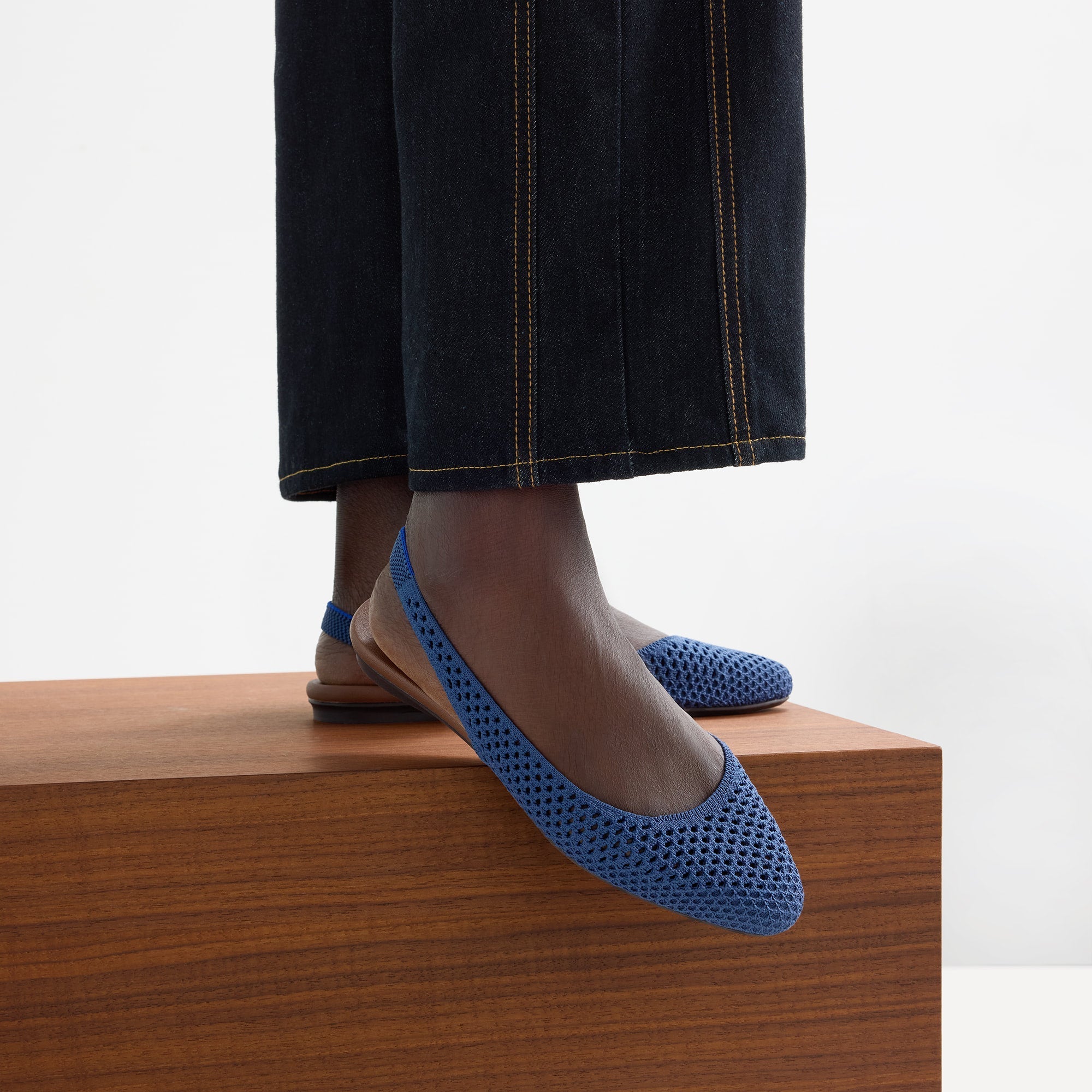 The Almond Slingback - Deep Sea Mesh - Image 3