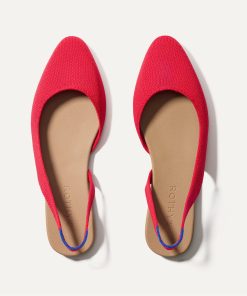 The Almond Slingback - Lollipop Red