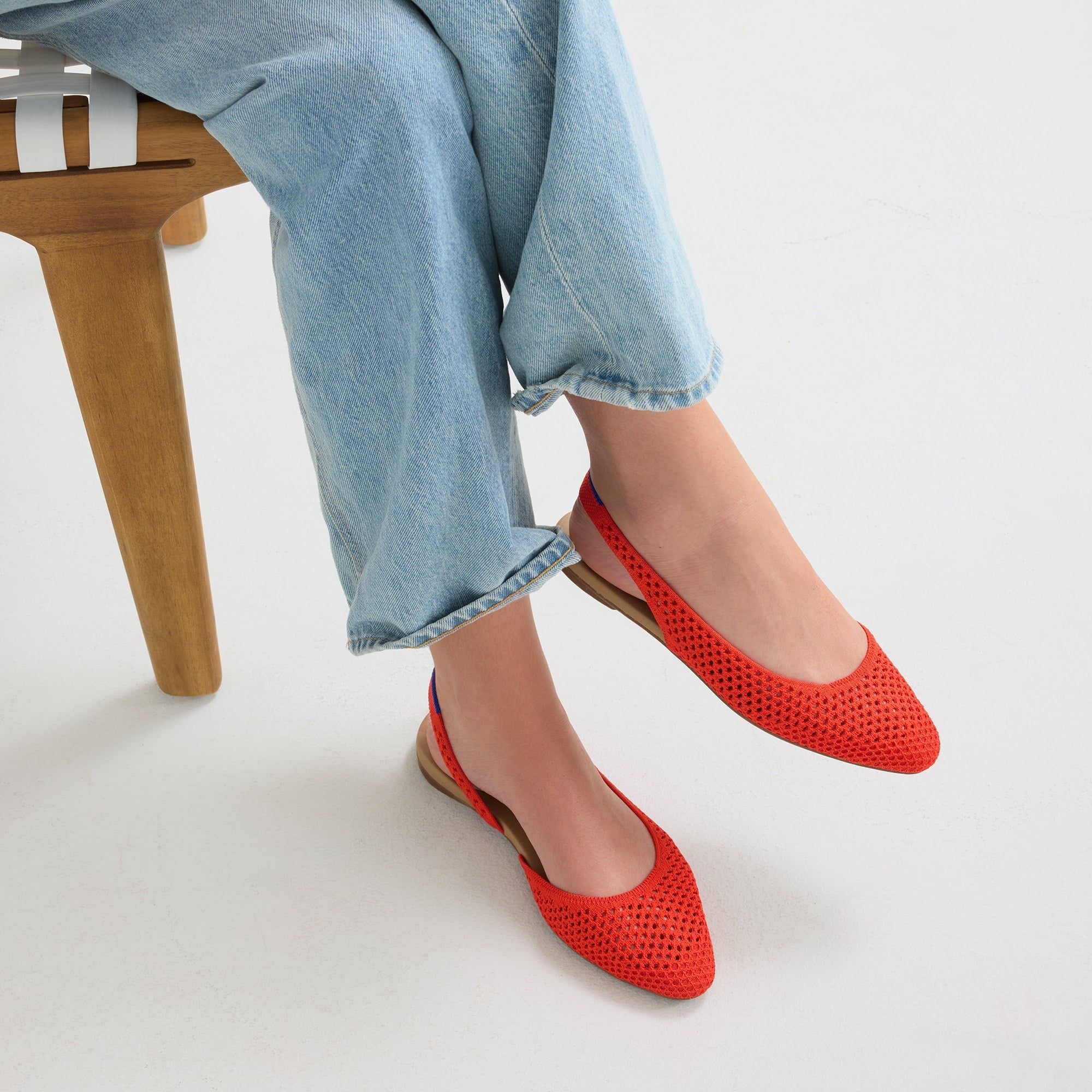 The Almond Slingback - Poppy Mesh - Image 4