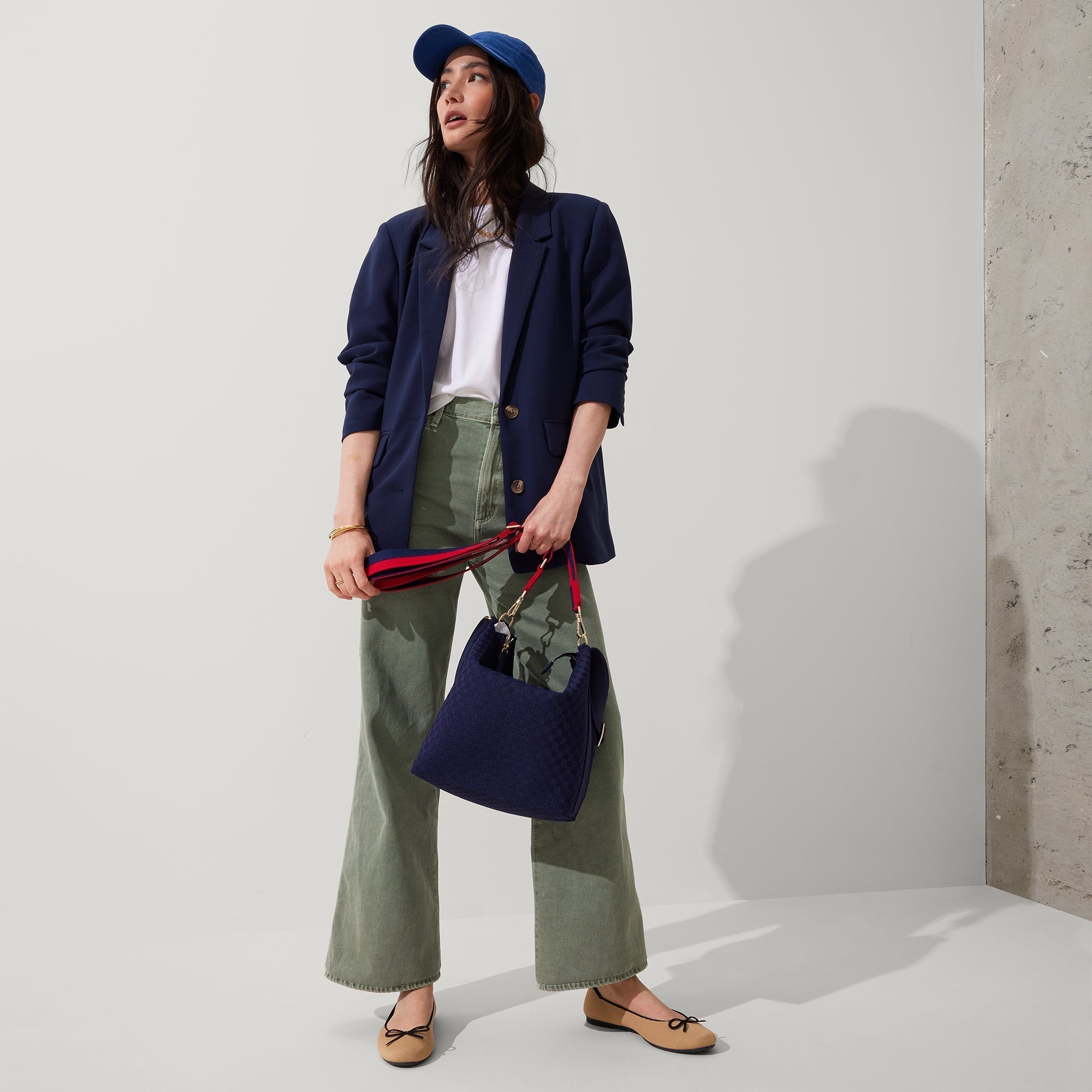 The Crossbody Strap - Navy and Red - Image 2