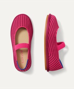 The Mini Mary Jane (for Kids) - Raspberry Stripe