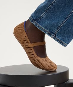 Alternative view of The Square Mary Jane - Pecan Mesh