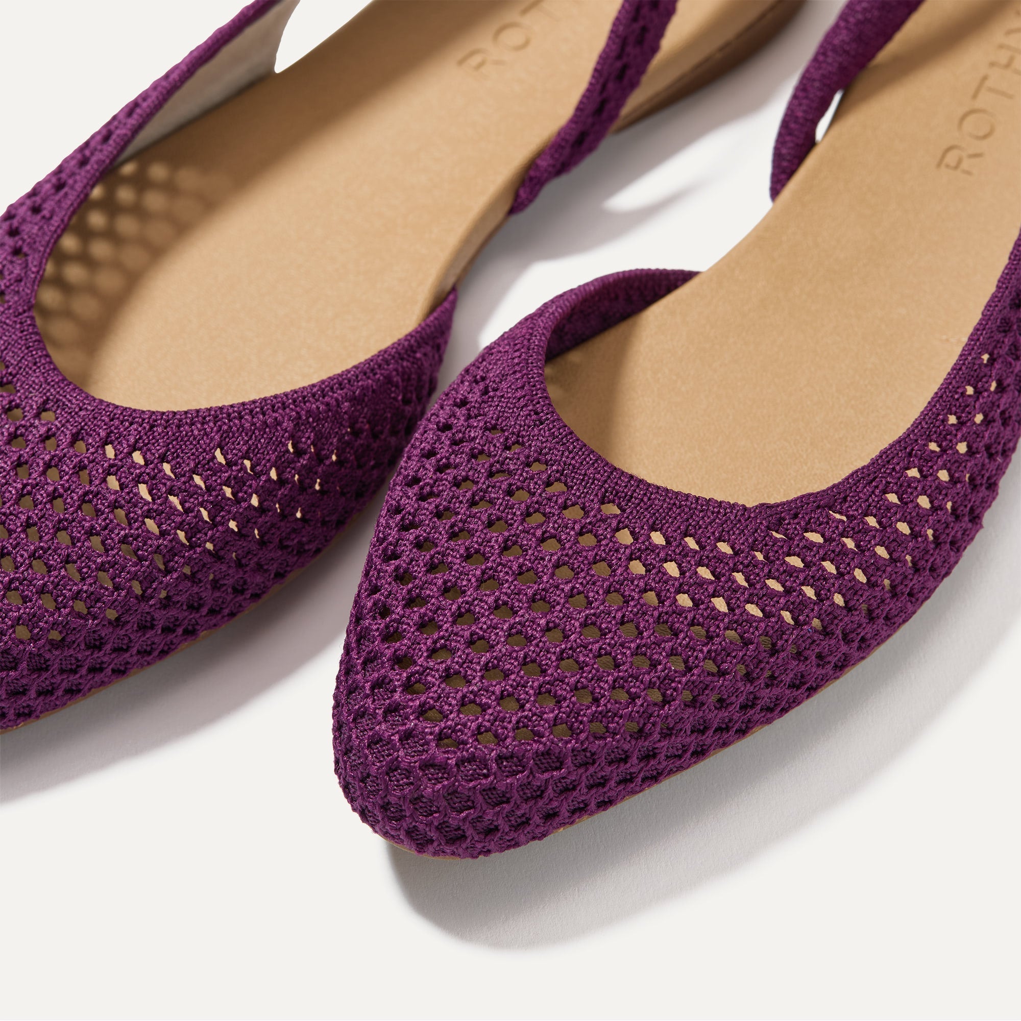 The Almond Slingback - Plum Mesh - Image 6