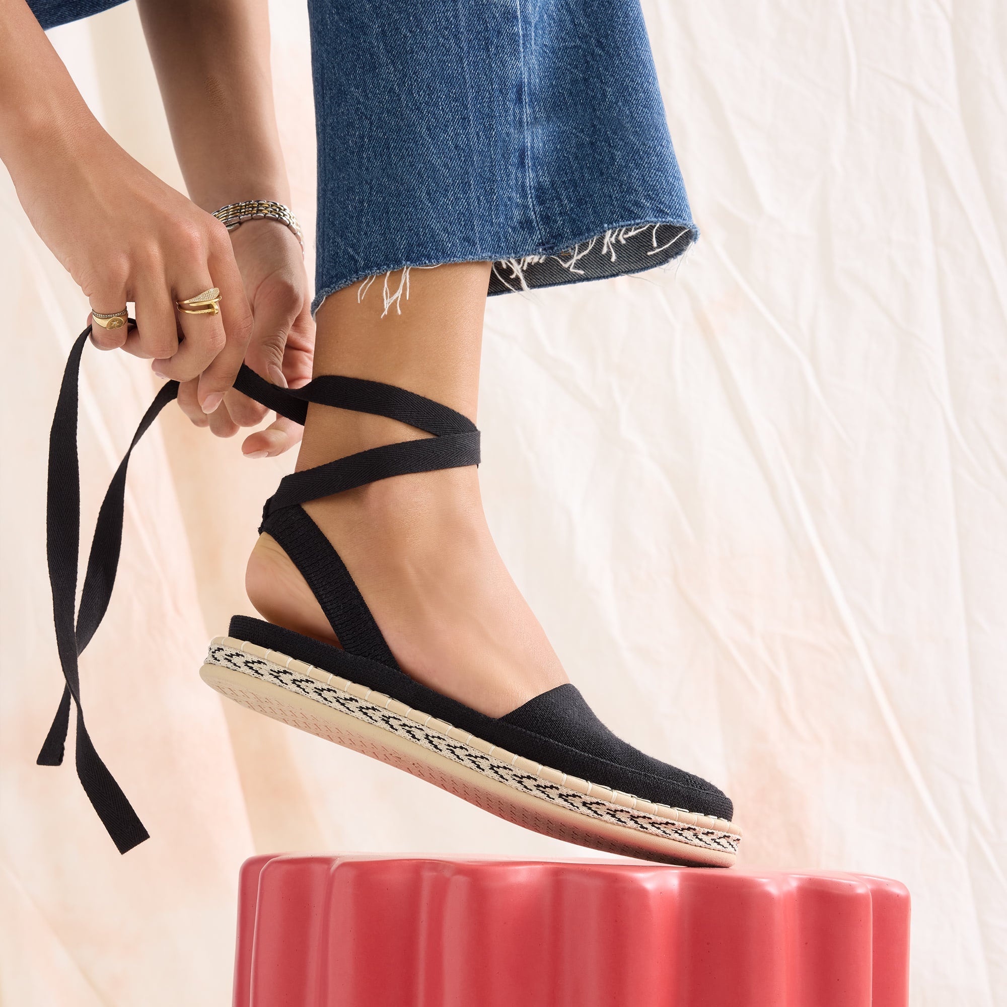 The D'Orsay Espadrille - Black - Image 3