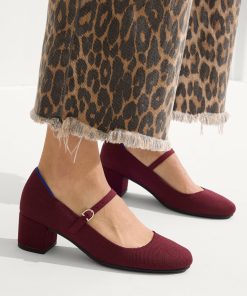 Alternative view of The Mary Jane Heel - Wine Red