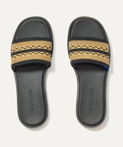 The Slide Sandal - Gilded Crochet