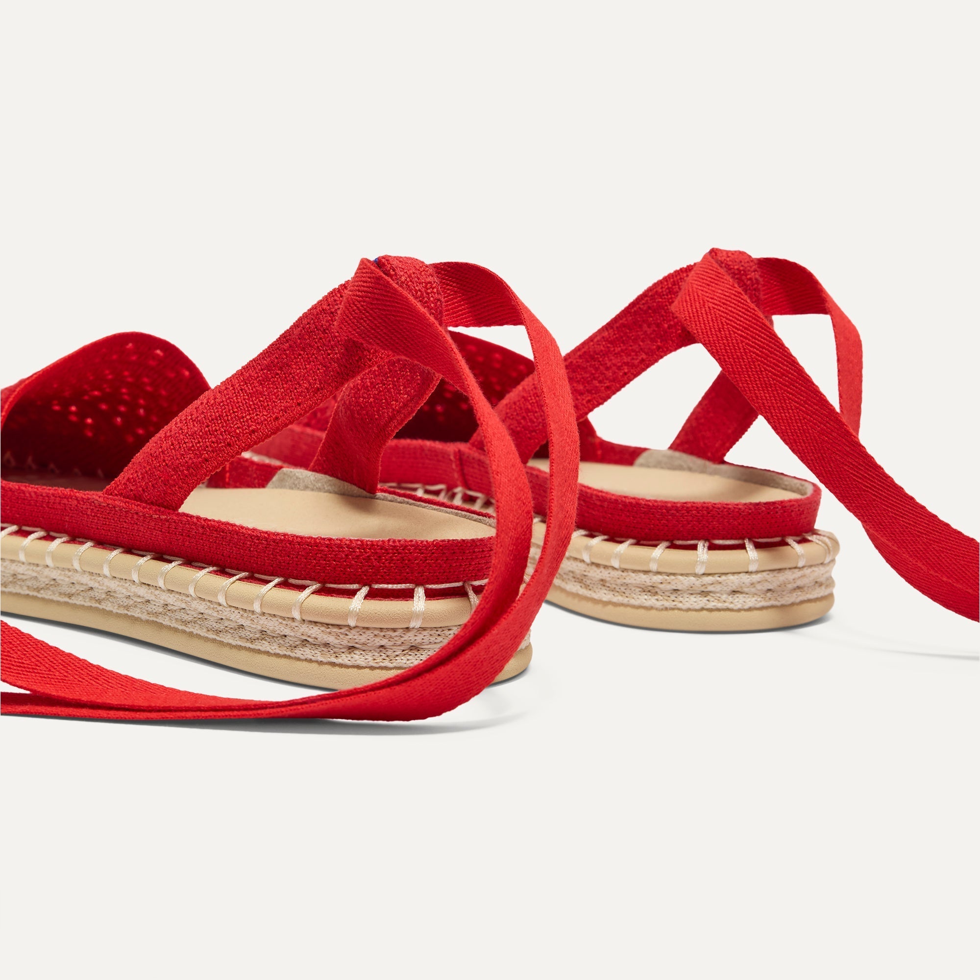 The D'Orsay Espadrille - Bright Red Crochet - Image 5