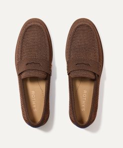 The Penny Loafer - Cinnamon Raffia-Knit