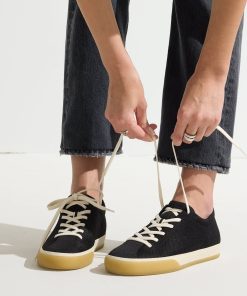 Alternative view of The Lace Up Sneaker - Black