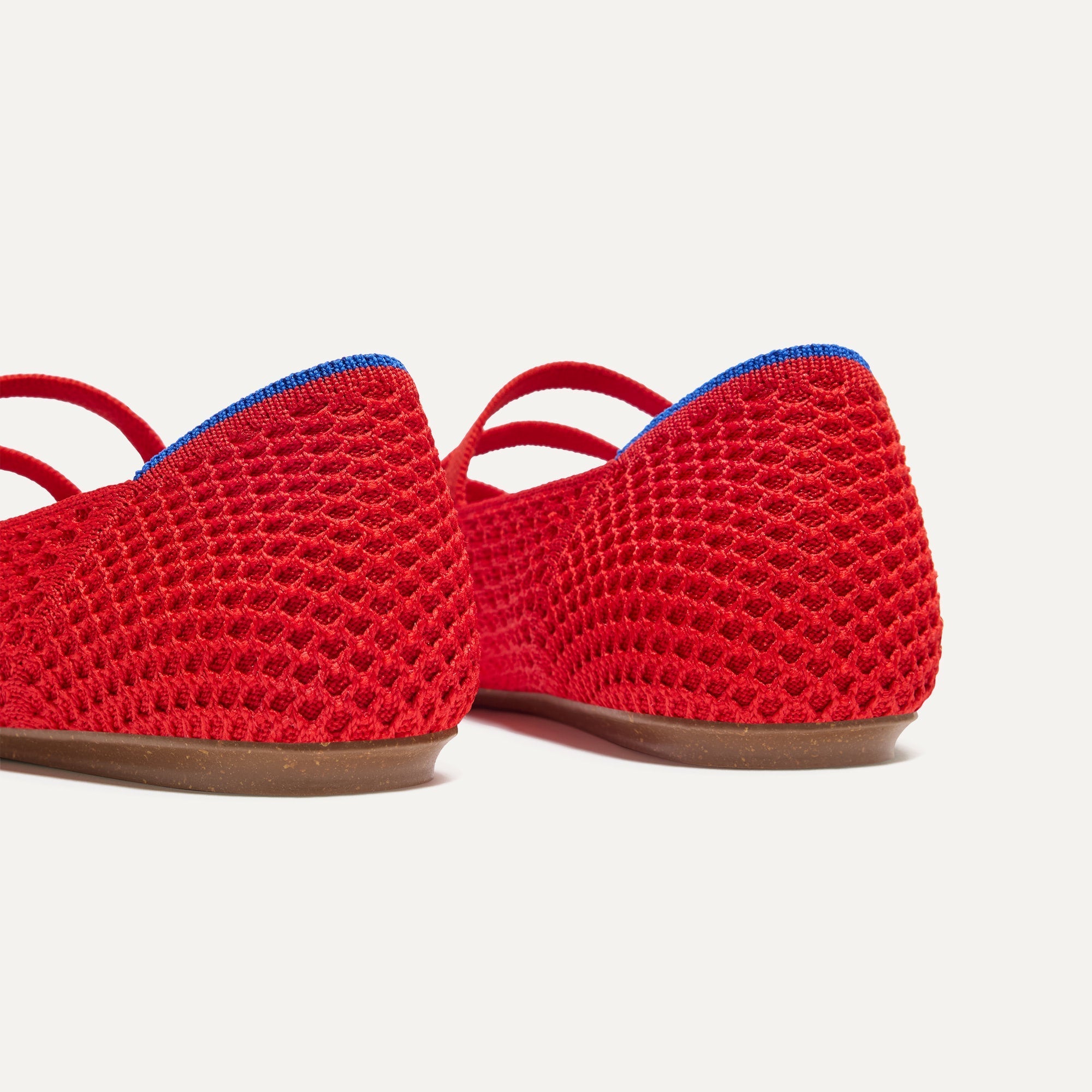 The Double Buckle Mary Jane - Bright Red Mesh - Image 5