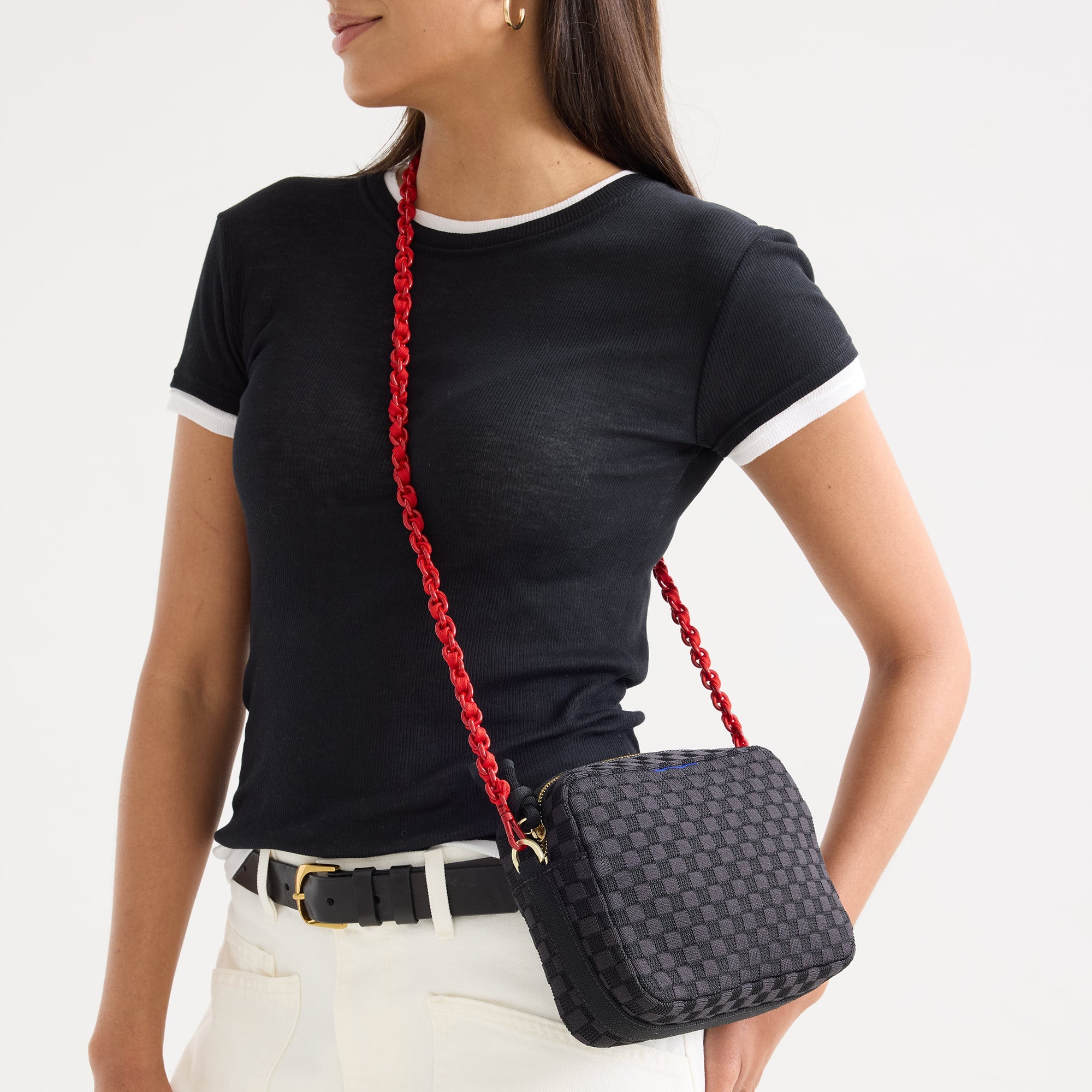 The Crossbody Strap - Scarlet Chain-Knit - Image 2