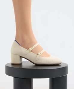 Alternative view of The Double Buckle Mary Jane Heel - Conch