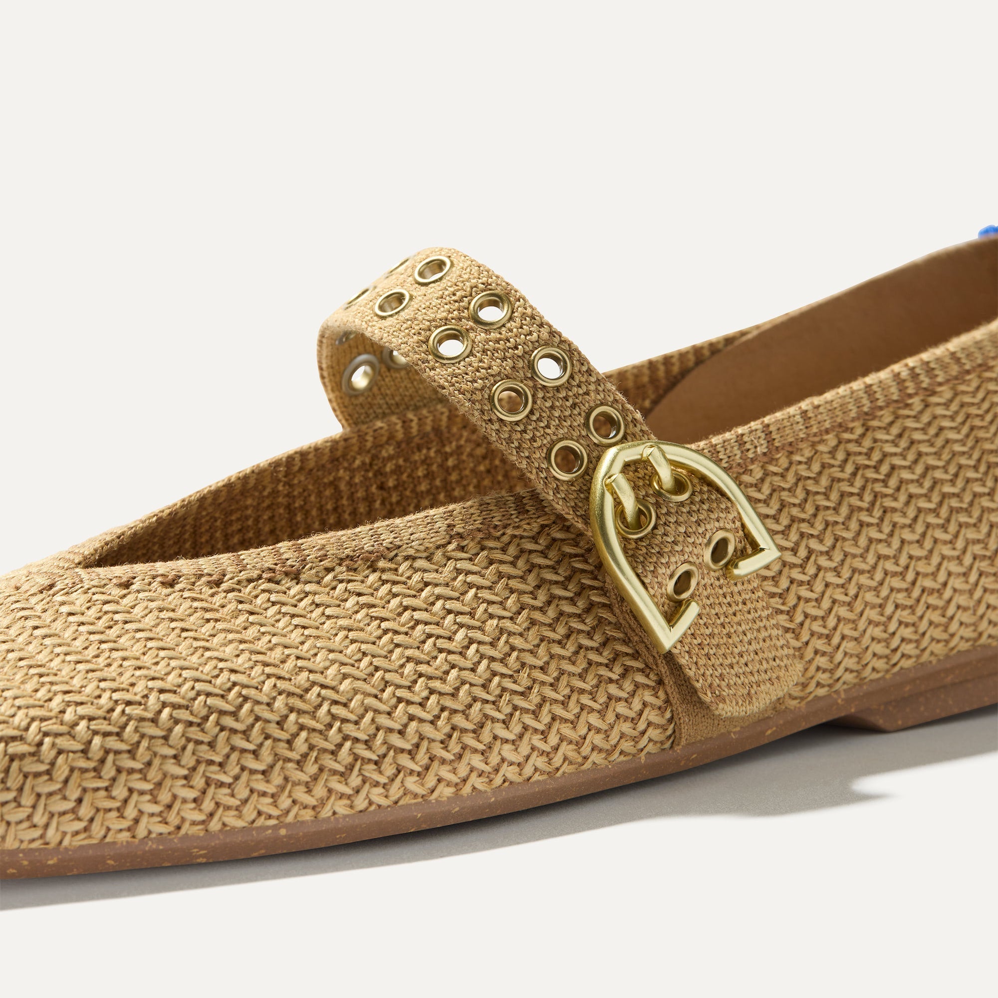 The Max Buckle Mary Jane - Tan Woven - Image 2