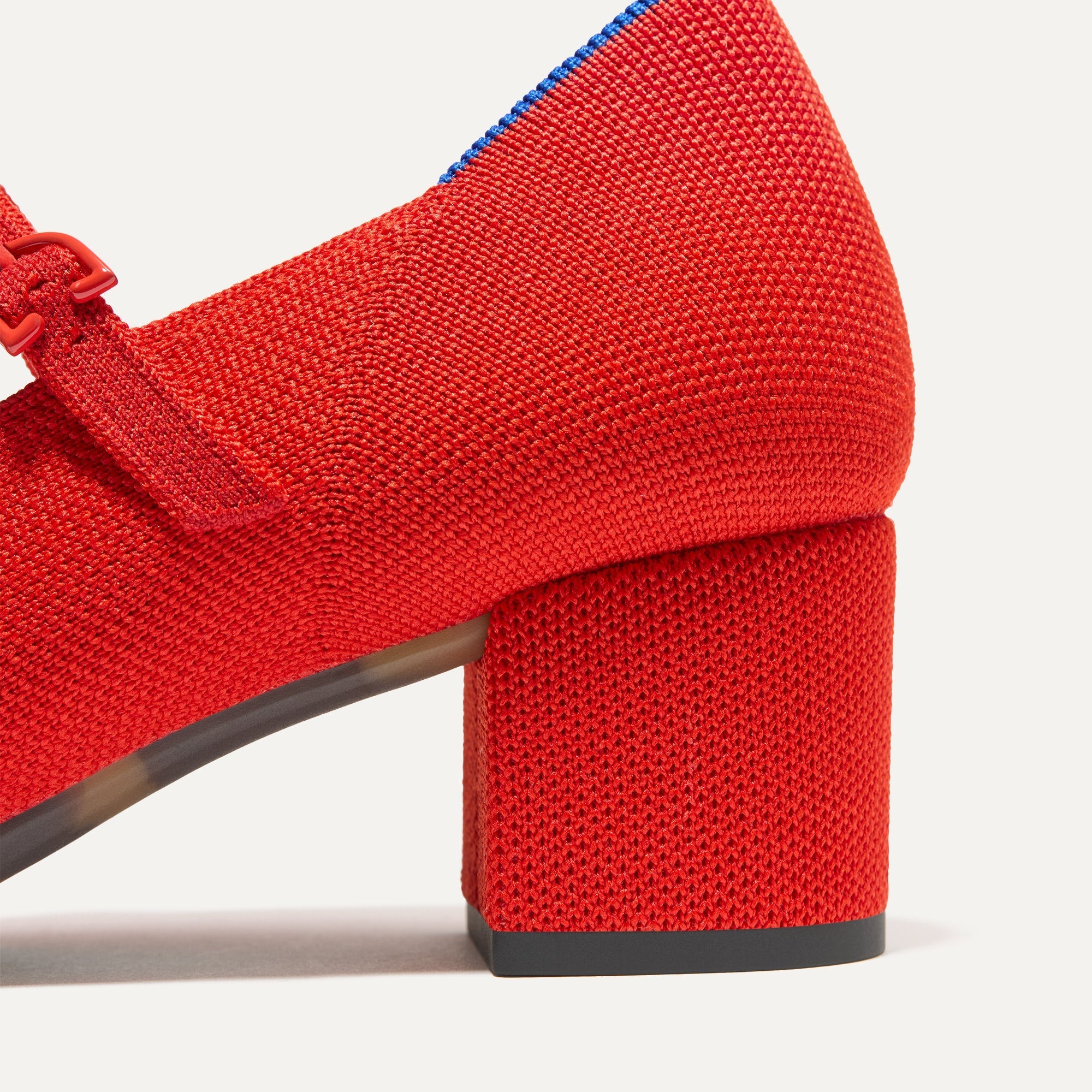 The Double Buckle Mary Jane Heel - Bright Red - Image 7