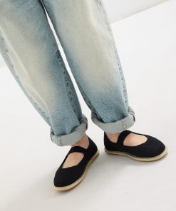 Alternative view of The Mini Mary Jane (for Kids) - Black Raffia-Knit