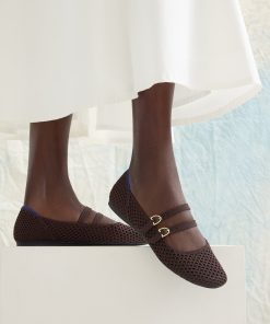 Alternative view of The Double Buckle Mary Jane - Chocolate Mesh