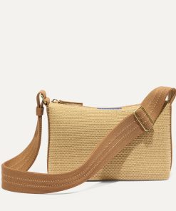 Alternative view of The Casual Crossbody - Brown Butter Raffia-Knit