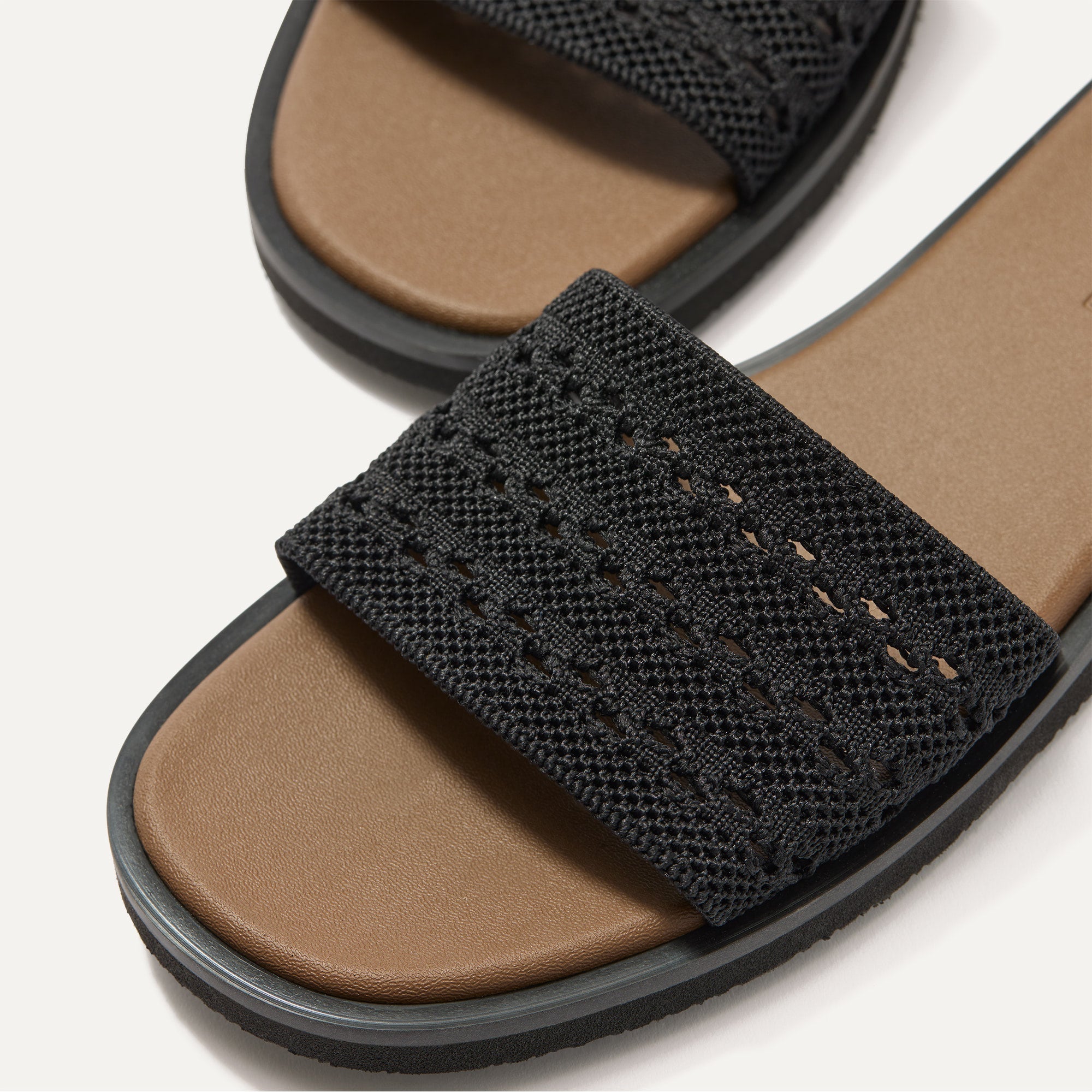 The Slide Sandal - Black Crochet - Image 4