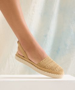 Alternative view of The D'Orsay Espadrille - Camel Crochet