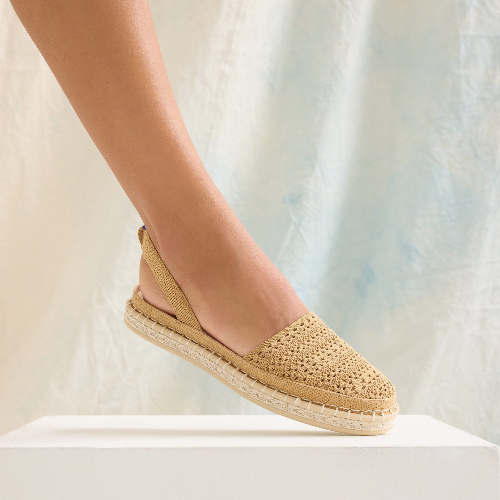 The D'Orsay Espadrille - Camel Crochet - Image 2