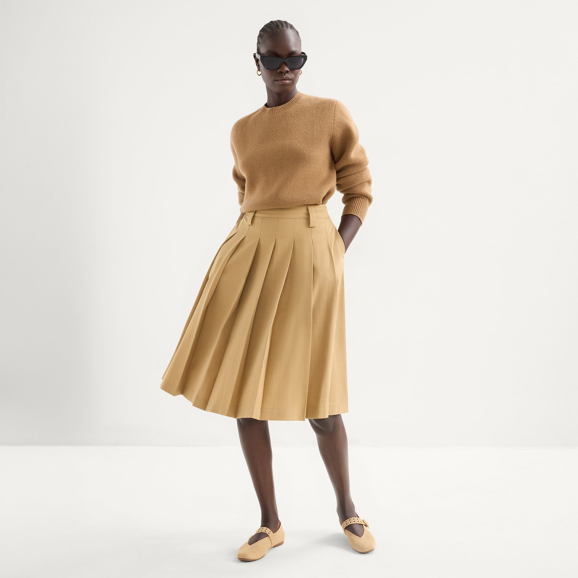 The Max Buckle Mary Jane - Tan Woven - Image 4