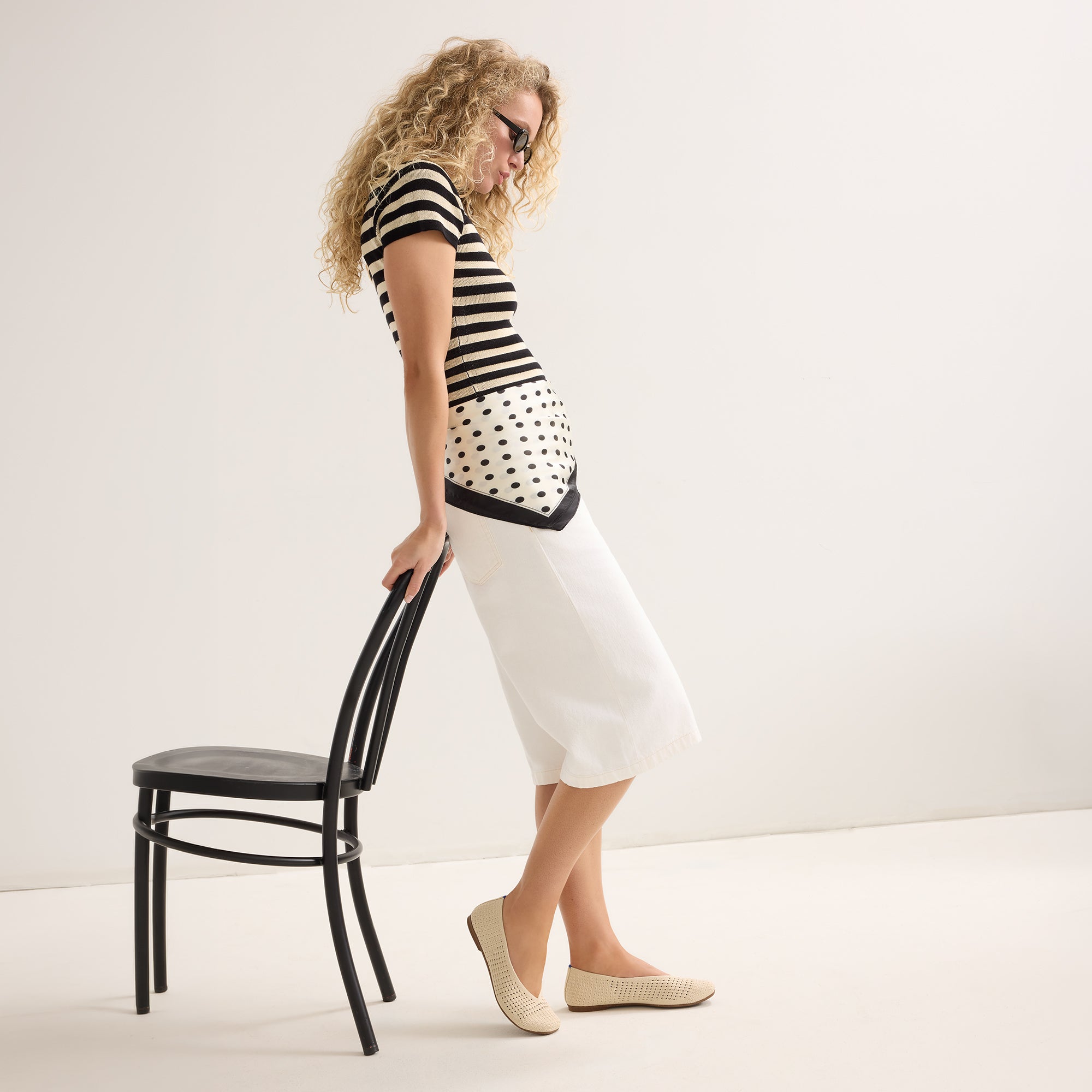 The Max Square Ballerina - Off White Mesh - Image 3