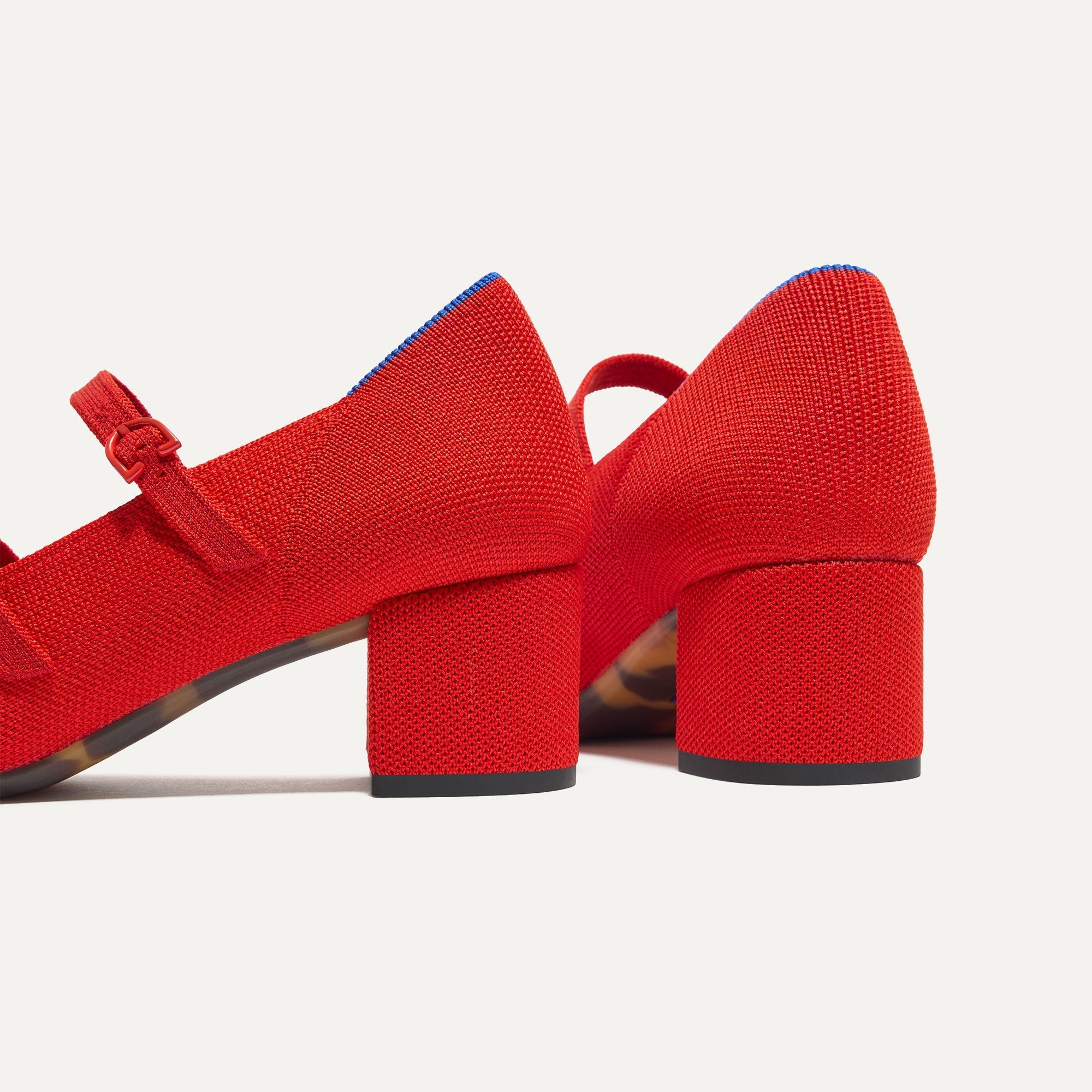 The Double Buckle Mary Jane Heel - Bright Red - Image 5