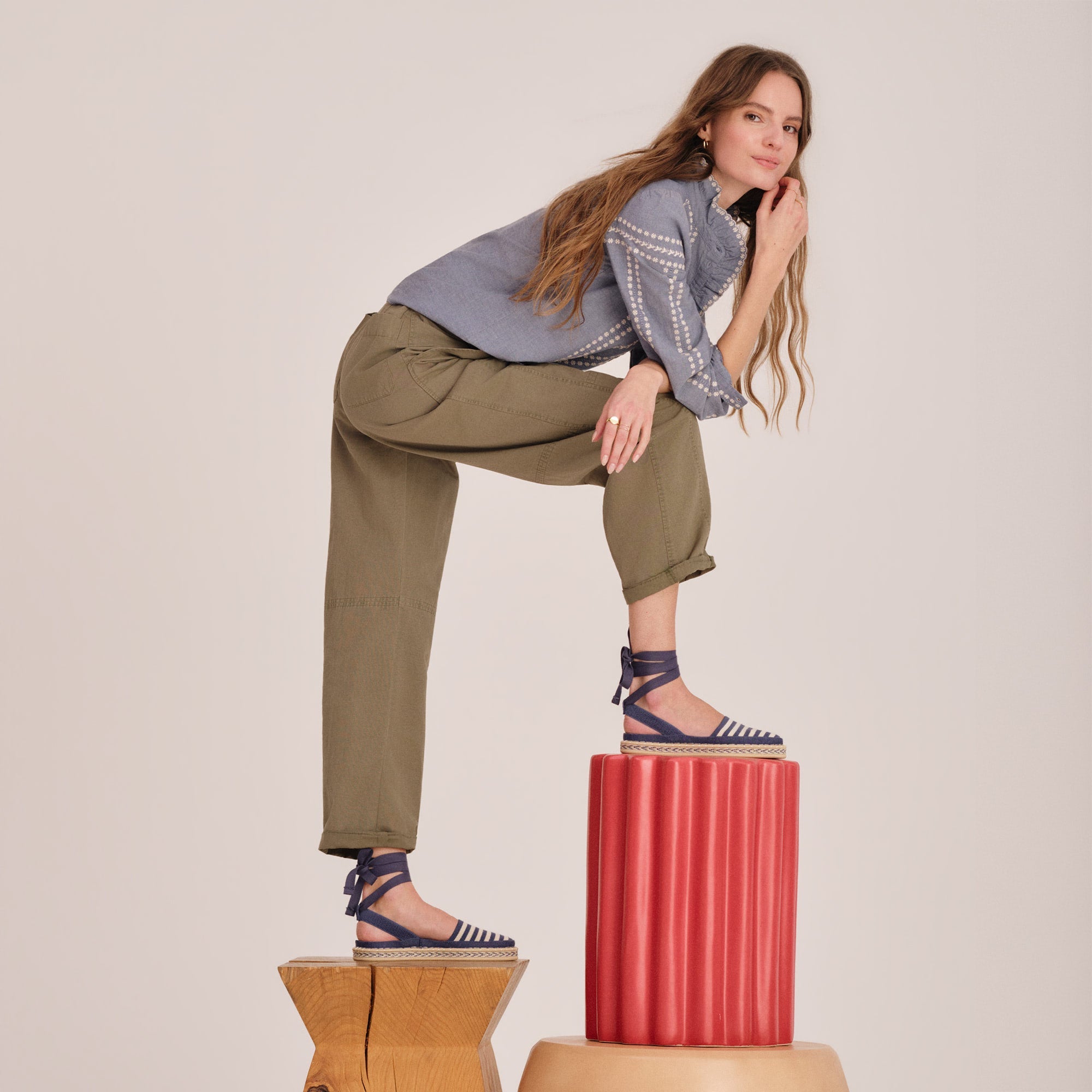 The D'Orsay Espadrille - Deep Sea Stripe - Image 3