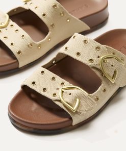 Alternative view of The Buckle Slide - Eyelet Wheat