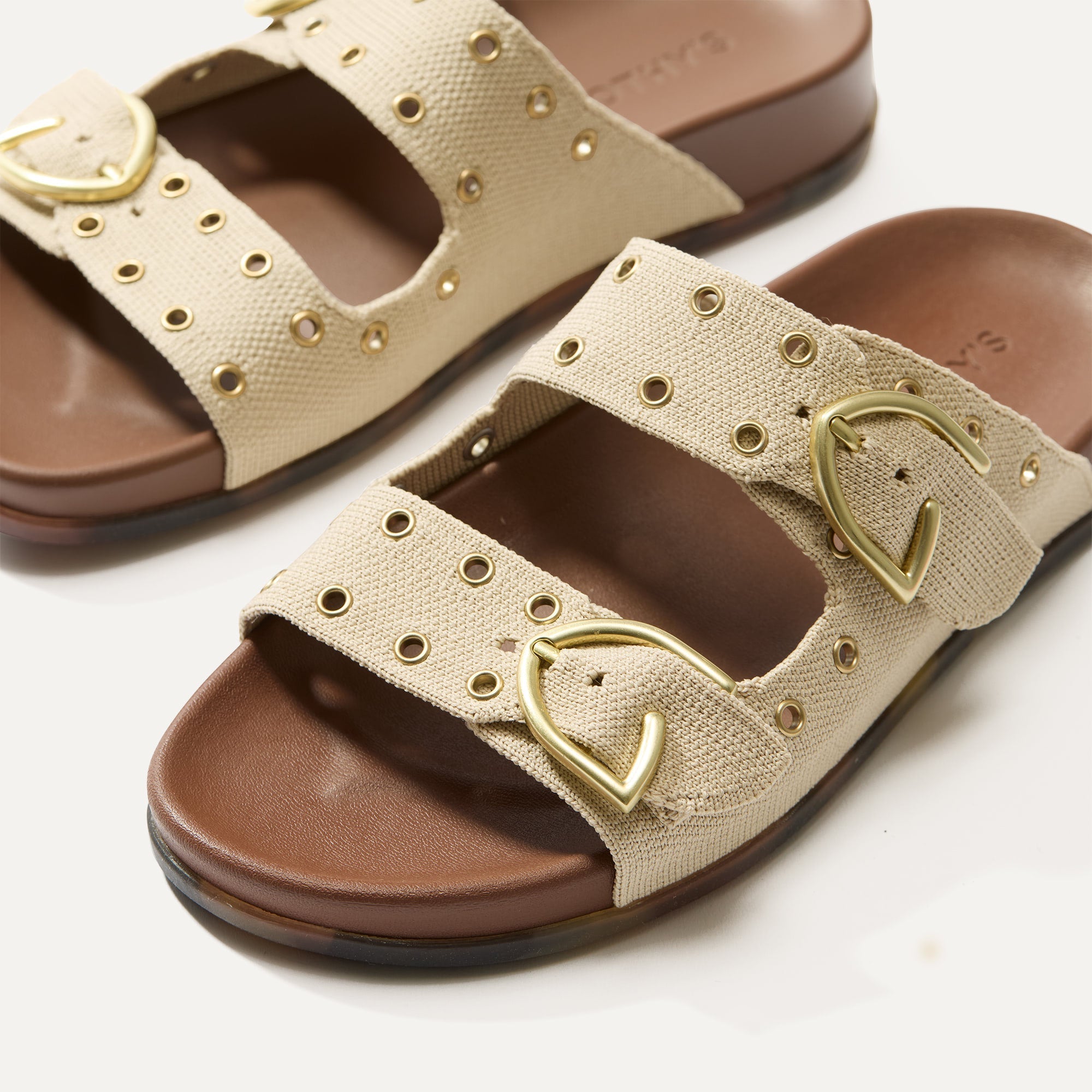 The Buckle Slide - Eyelet Wheat - Image 2