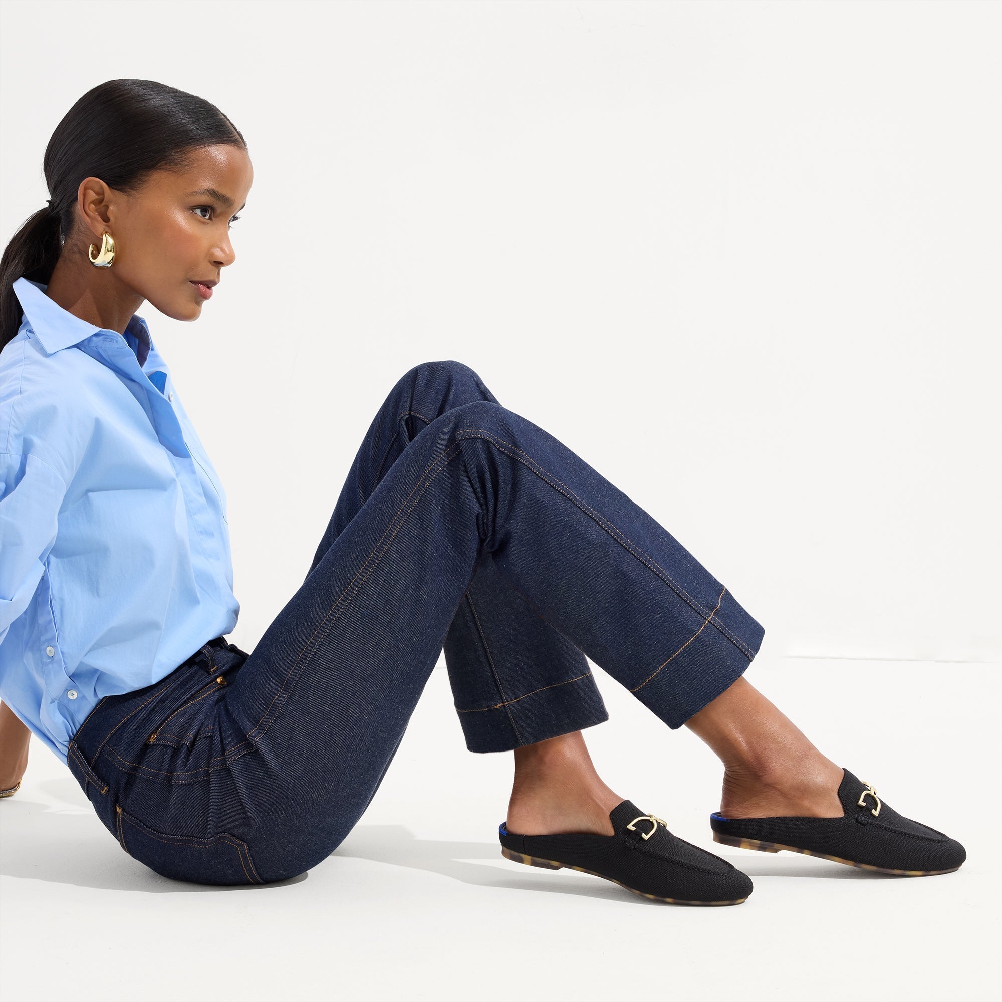 The Double Bit Loafer Mule - Black - Image 4