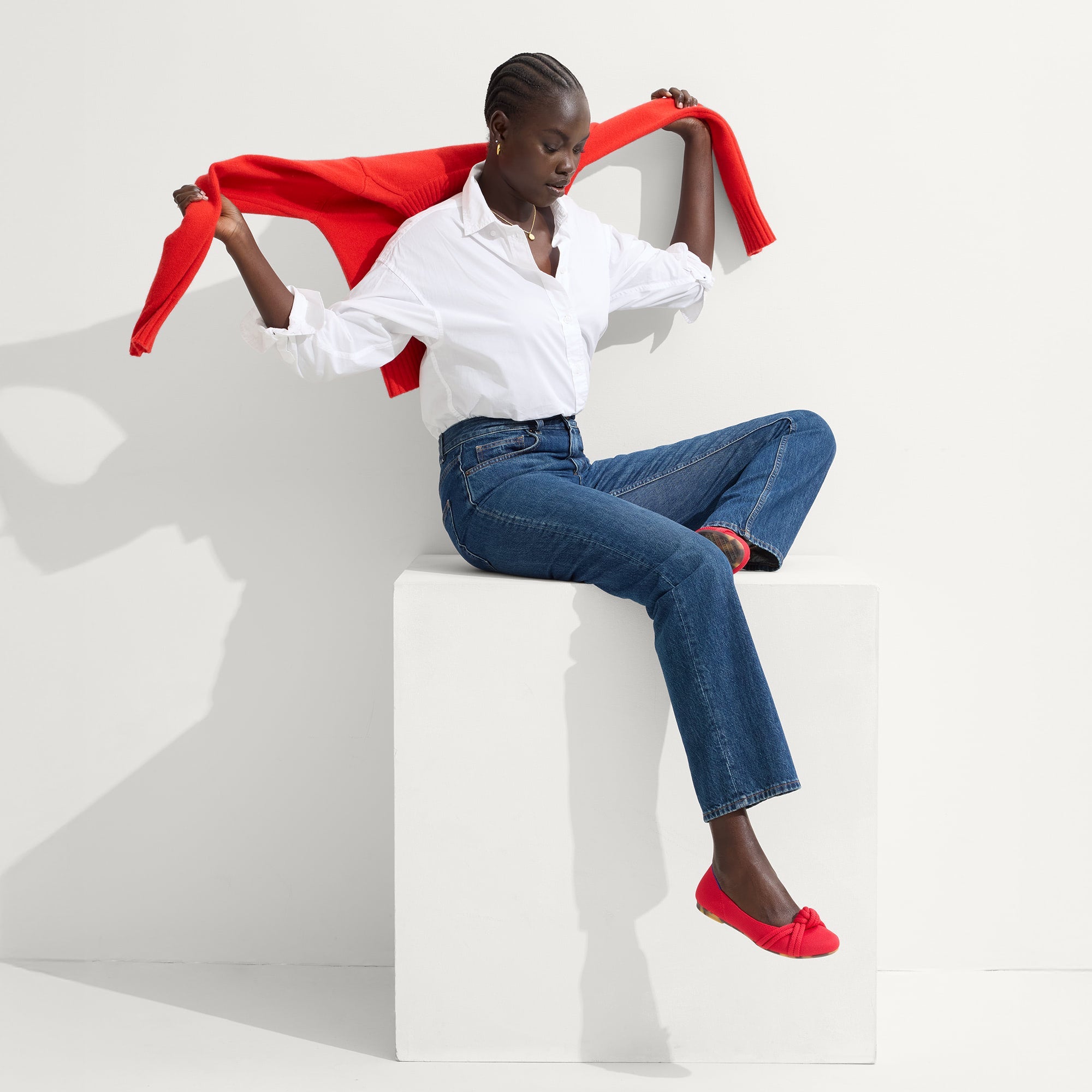 The Knot Ballet Flat - Lollipop Red - Image 4