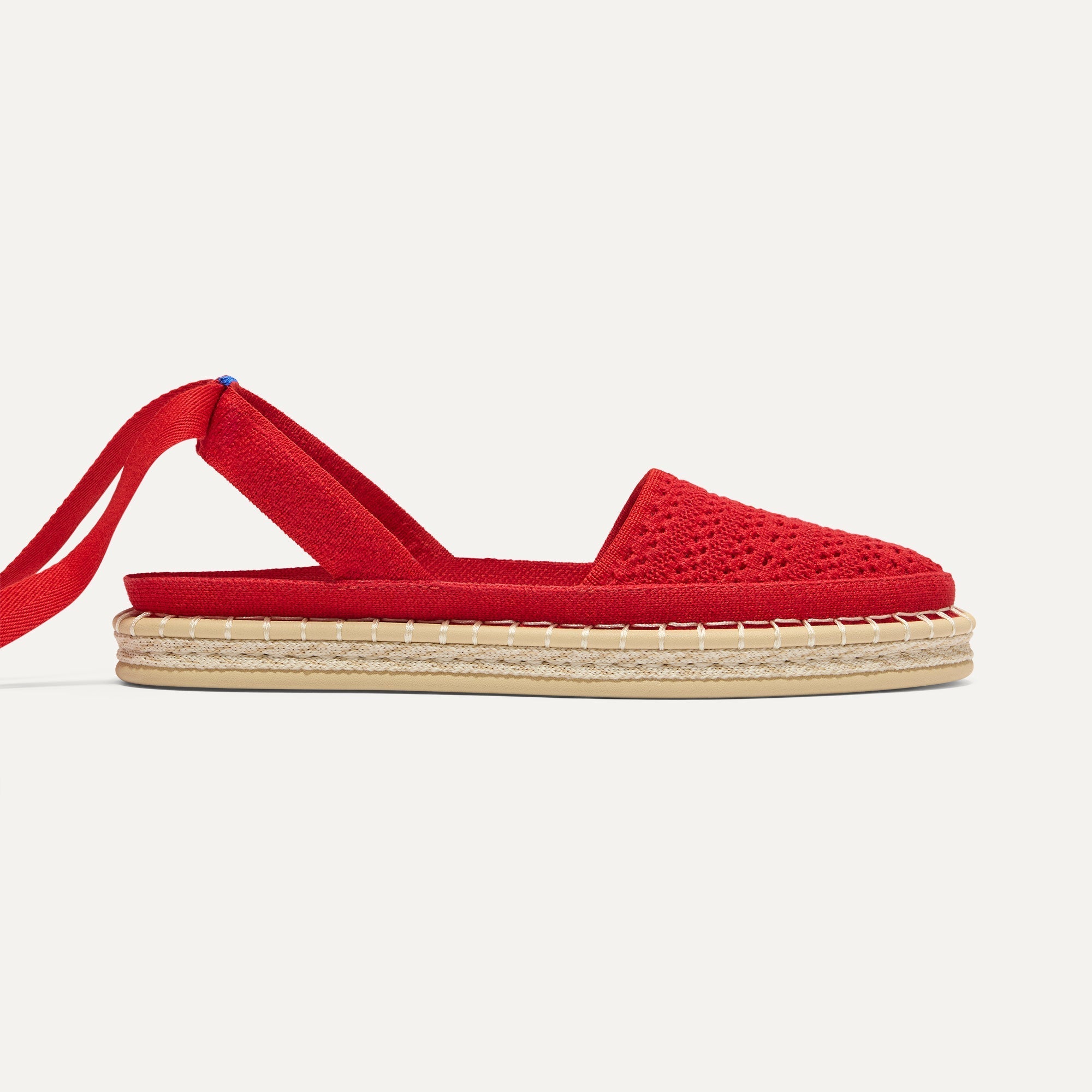 The D'Orsay Espadrille - Bright Red Crochet - Image 4
