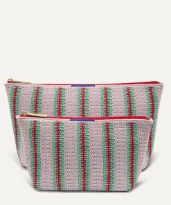 Alternative view of The Travel Pouch Set - Watermelon Market Stripe