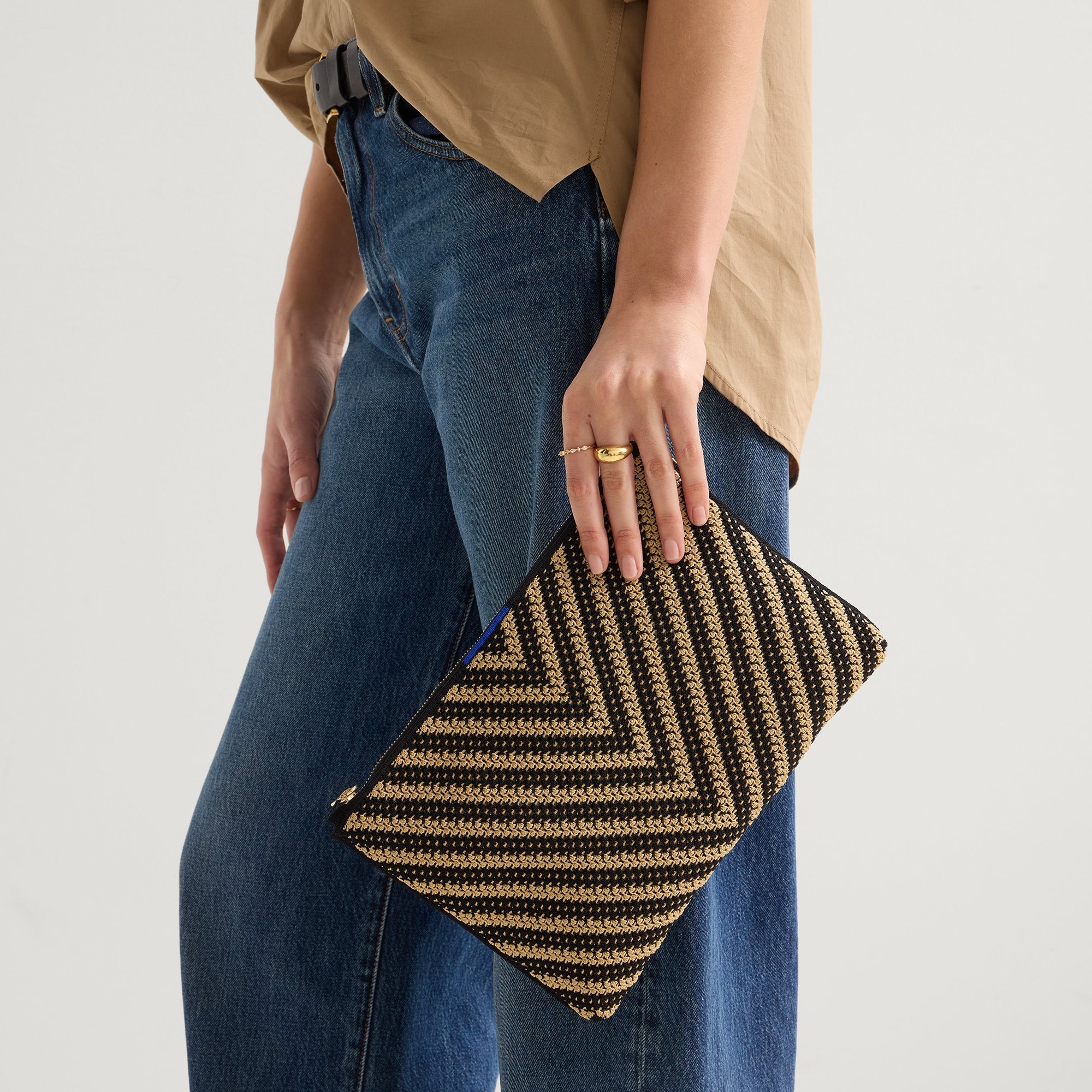 The Convertible Clutch - Toffee Chevron - Image 4