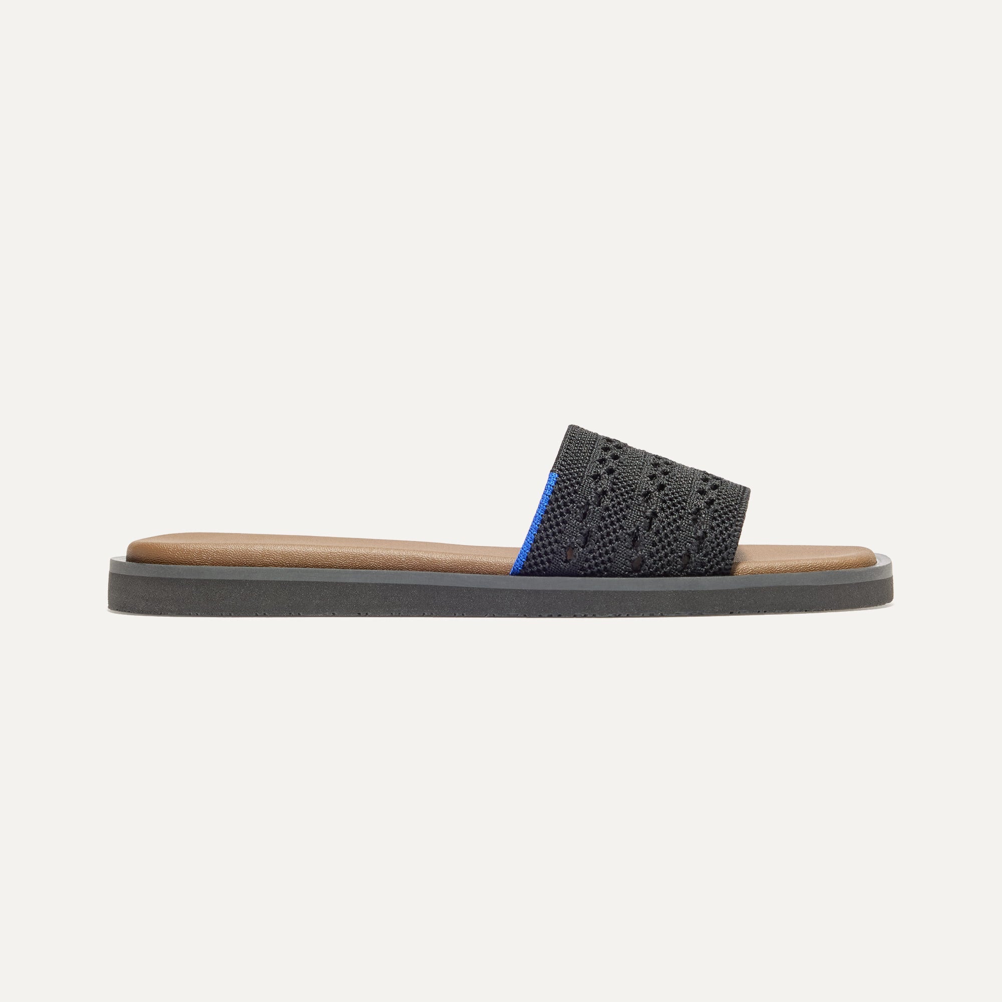 The Slide Sandal - Black Crochet - Image 5