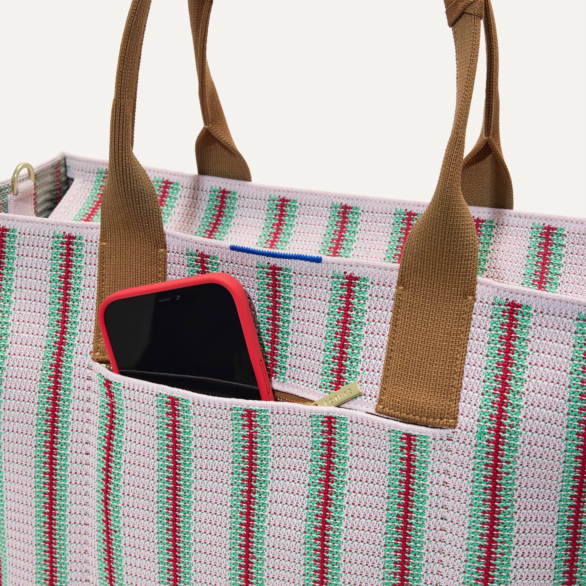 The Classic Tote - Watermelon Market Stripe - Image 8