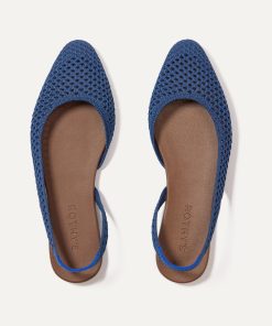 The Almond Slingback - Deep Sea Mesh