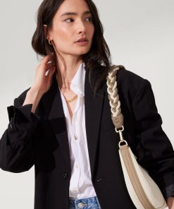 Alternative view of The Shoulder Strap - Cream and Cocoa Braid
