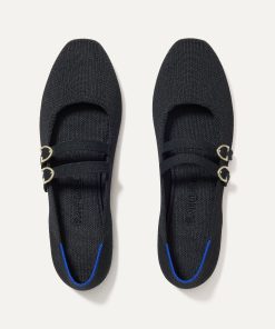 The Double Buckle Mary Jane - Black