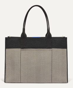 Alternative view of The Classic Tote - Black Herringbone