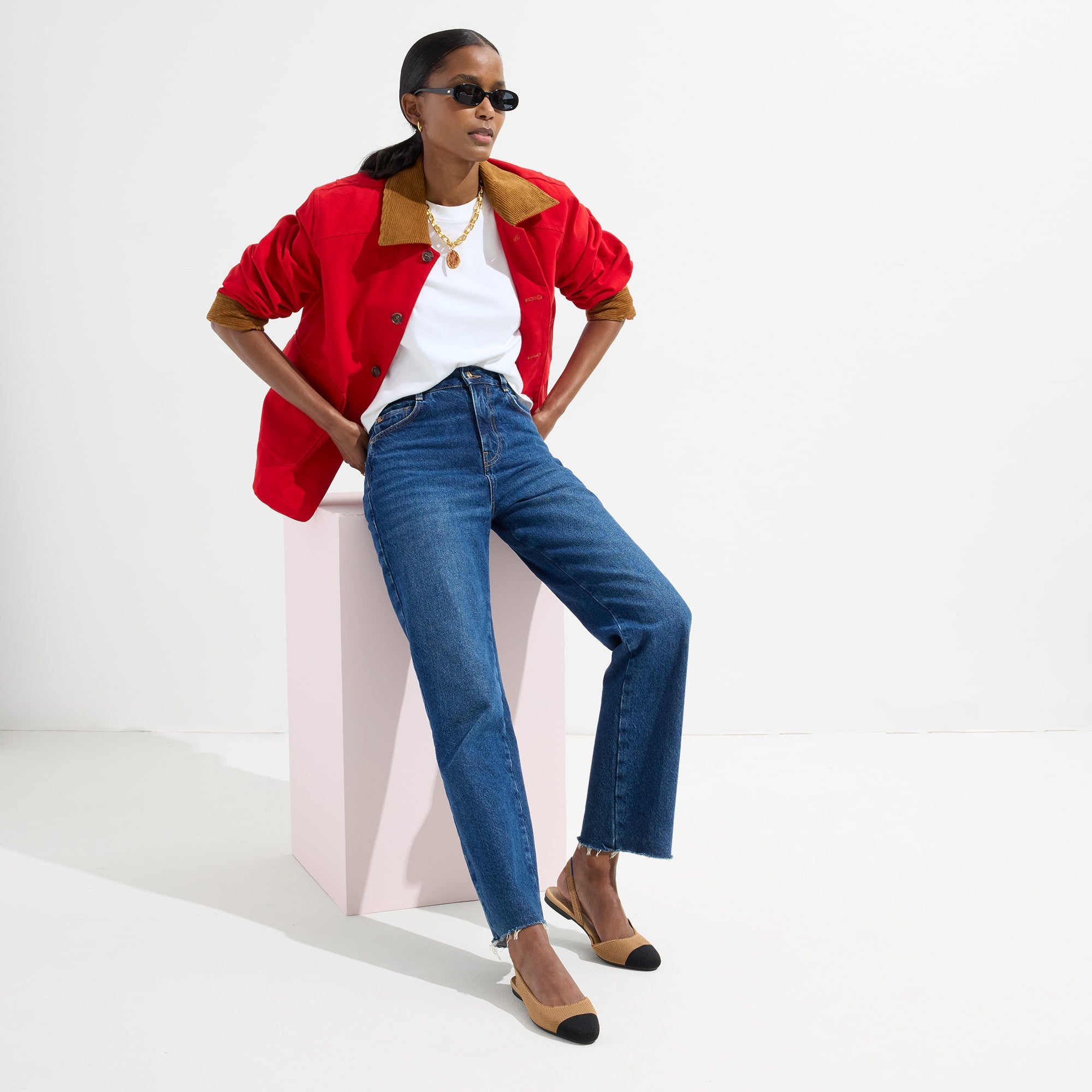 The Almond Slingback - Tawny Captoe - Image 4