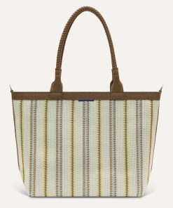 The Lightweight Zip Tote - Sunbeam Market Stripe