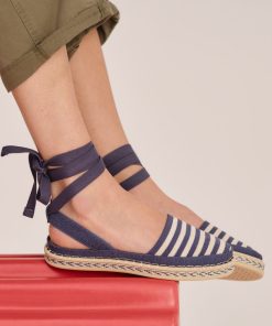 Alternative view of The D'Orsay Espadrille - Deep Sea Stripe