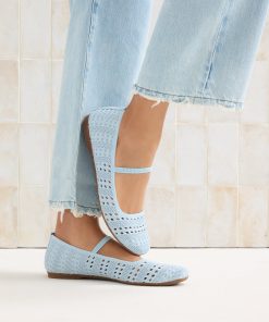 Alternative view of The Max Square Mary Jane - Powder Blue Crochet