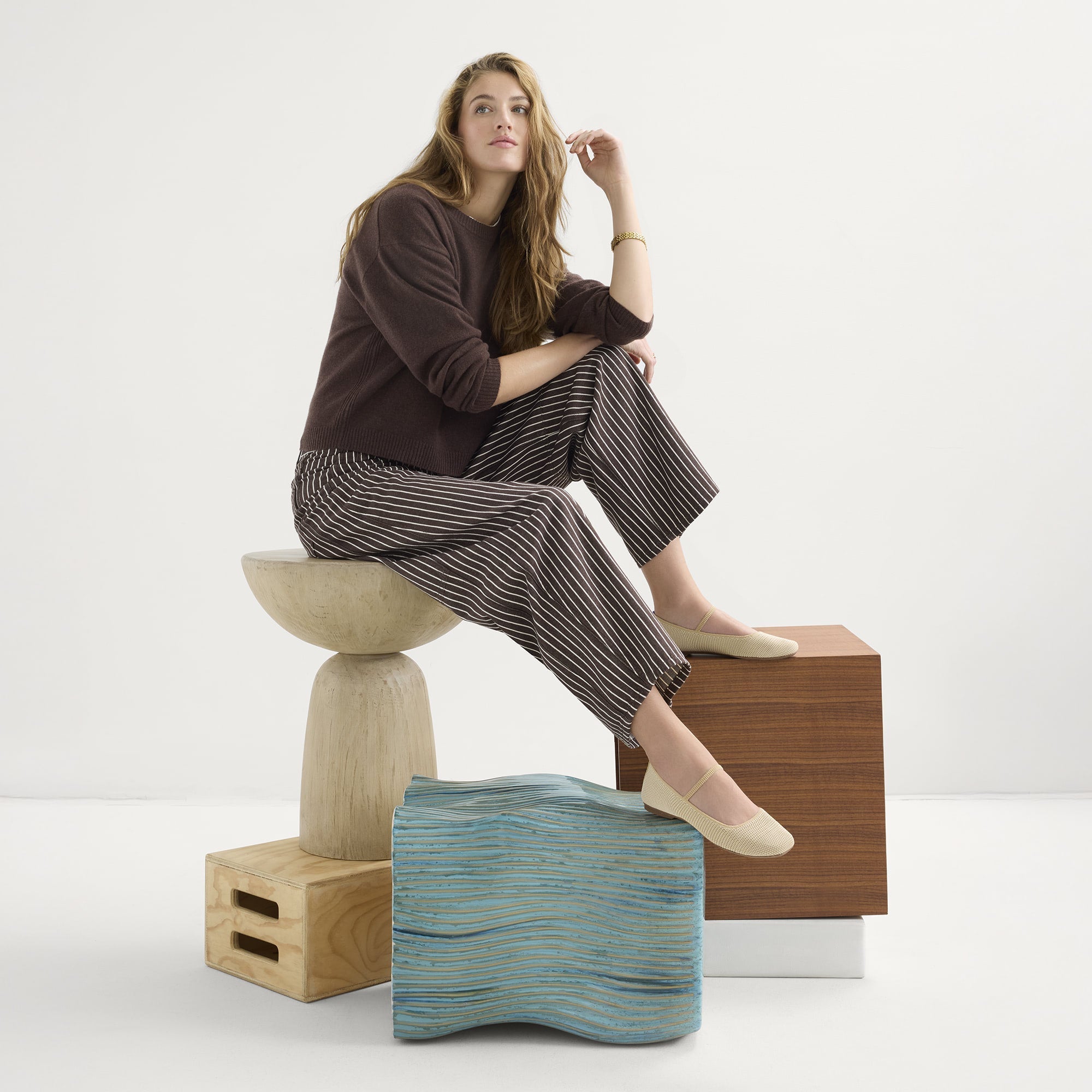 The Max Square Mary Jane - Cream Raffia-Knit - Image 3