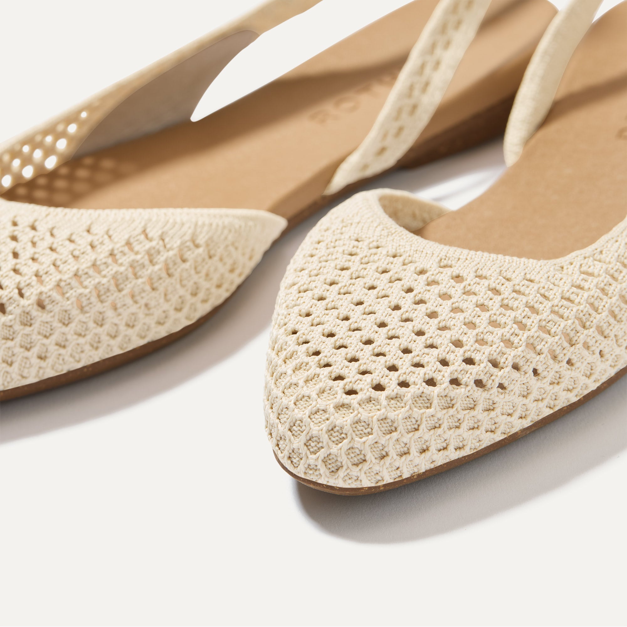 The Almond Slingback - Off White Mesh - Image 5