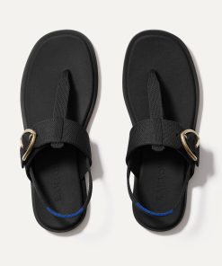 The T鈥揝trap Sandal - Black