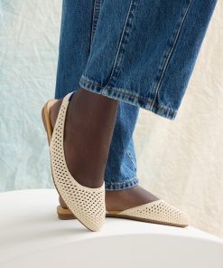 Alternative view of The Almond Slingback - Off White Mesh