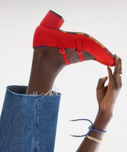 Alternative view of The Double Buckle Mary Jane Heel - Bright Red